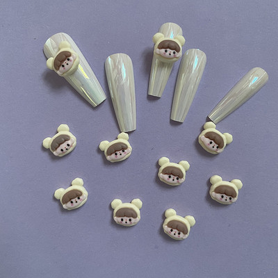 20Pcs/Lot New Net Red Cartoon Slatka mala žuta patka Ukrasi za nokte Mala led prozirna Super slatka crtana slatka