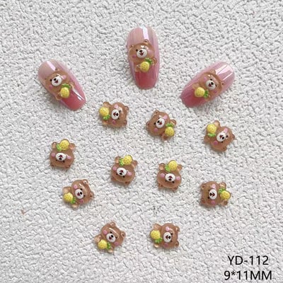 20Pcs/Lot New Net Red Cartoon Slatka mala žuta patka Ukrasi za nokte Mala led prozirna Super slatka crtana slatka