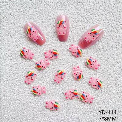20Pcs/Lot New Net Red Cartoon Slatka mala žuta patka Ukrasi za nokte Mala led prozirna Super slatka crtana slatka