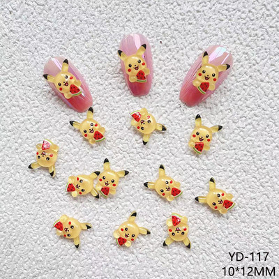 20Pcs/Lot New Net Red Cartoon Slatka mala žuta patka Ukrasi za nokte Mala led prozirna Super slatka crtana slatka