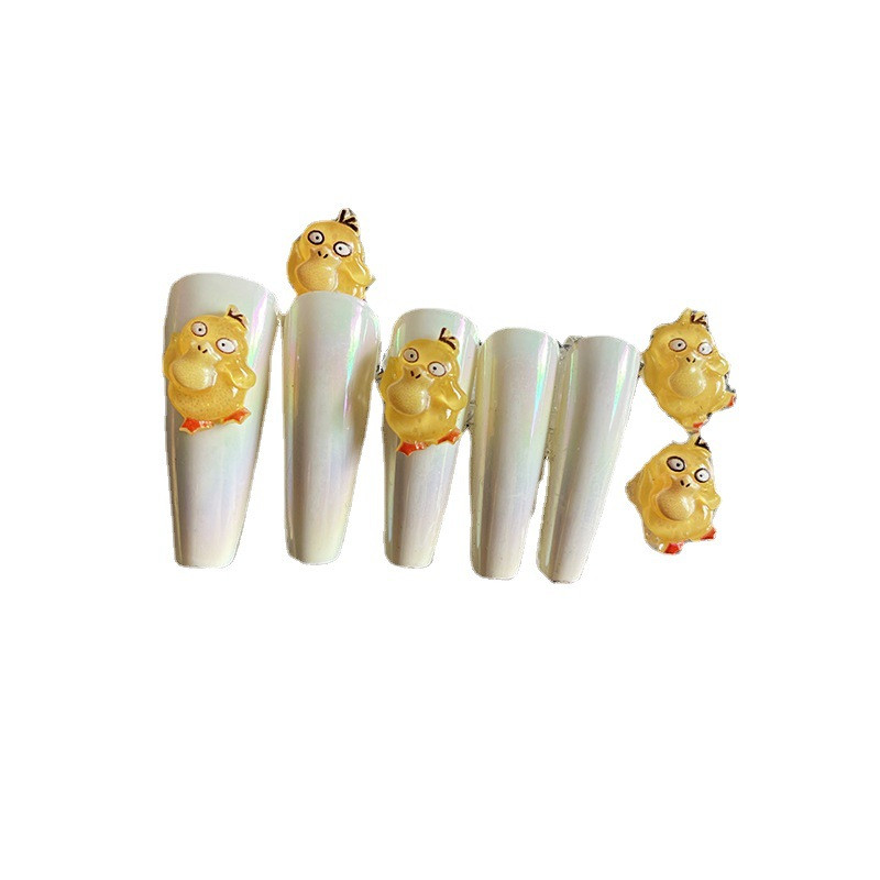 20Pcs/Lot New Net Red Cartoon Slatka mala žuta patka Ukrasi za nokte Mala led prozirna Super slatka crtana slatka