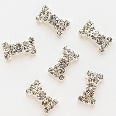 10 kom 3D šarm mašne za nokte sa dijamantima Razni dijamanti šarm šarm bijeli leptir štras biser mašna šarm za nokte, 787