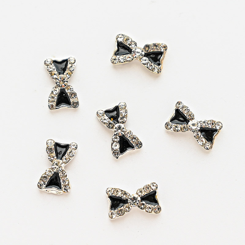 10 kom 3D šarm mašne za nokte sa dijamantima Razni dijamanti šarm šarm bijeli leptir štras biser mašna šarm za nokte, 787