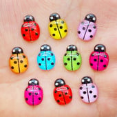 50db 3D gyanta körömbűvek színes bogár körömalkatrészek kiegészítők Kawaii barkács körömdíszítés