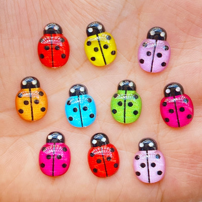 50db 3D gyanta körömbűvek színes bogár körömalkatrészek kiegészítők Kawaii barkács körömdíszítés
