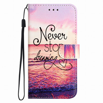 Сладък боядисан защитен калъф за OPPO A57 A77 A94 A17 A76 A36 A96 A74 A54 A93 Find X5 Reno8 Lite Pro 5G слот за карта Капак на портфейла D01E