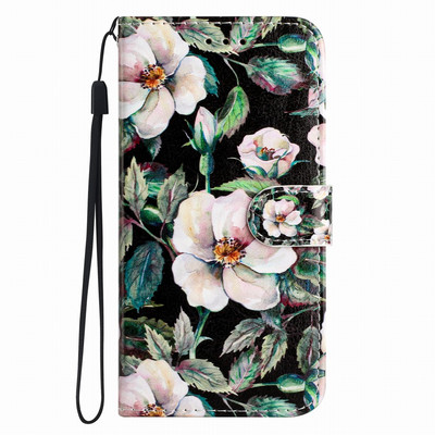 Сладък боядисан защитен калъф за OPPO A57 A77 A94 A17 A76 A36 A96 A74 A54 A93 Find X5 Reno8 Lite Pro 5G слот за карта Капак на портфейла D01E