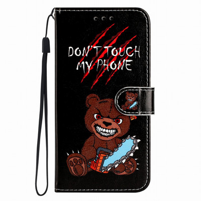 Сладък боядисан защитен калъф за OPPO A57 A77 A94 A17 A76 A36 A96 A74 A54 A93 Find X5 Reno8 Lite Pro 5G слот за карта Капак на портфейла D01E