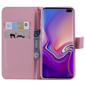 За Huawei P8 P9 P10 P20 P30 Mate 20 X 30 Pro Lite P Smart 2018 Flip Retro Painted Flower Capa Phone Cover Case Wallet D06F