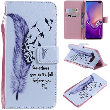 Луксозен калъф за Huawei Mate 20 X 20X 10 P20 Lite P30 Pro P Smart Plus 2018 Lady Men Girl Wallet Card Slot Stand Cover D06F