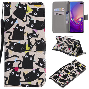 Луксозен калъф за Huawei Mate 20 X 20X 10 P20 Lite P30 Pro P Smart Plus 2018 Lady Men Girl Wallet Card Slot Stand Cover D06F