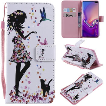 Луксозен калъф за Huawei Mate 20 X 20X 10 P20 Lite P30 Pro P Smart Plus 2018 Lady Men Girl Wallet Card Slot Stand Cover D06F