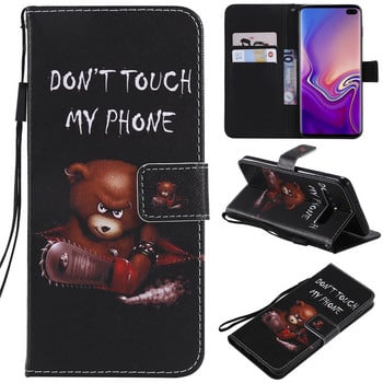 Луксозен калъф за Huawei Mate 20 X 20X 10 P20 Lite P30 Pro P Smart Plus 2018 Lady Men Girl Wallet Card Slot Stand Cover D06F