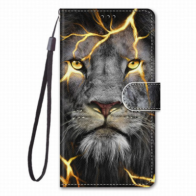Ümberpööratav telefoniümbris Capa Huawei P10 Lite P9 Lite 2016 P8 Lite 2017 Mate 20 Lite lastele telefonikotid Cat Tiger Flower Cover D08F