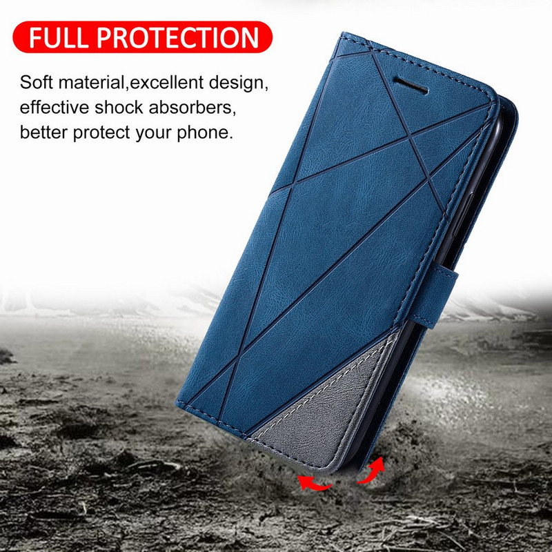 Stand Phone Holster Cover za Etui Xiaomi Mi Poco M4 X4 X3 Redmi A1 Plus 9A 9C Note 11 10 9S 9 8 Pro 11S 10S Rhombus Case D21G