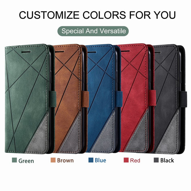 Stand Phone Holster Cover za Etui Xiaomi Mi Poco M4 X4 X3 Redmi A1 Plus 9A 9C Note 11 10 9S 9 8 Pro 11S 10S Rhombus Case D21G