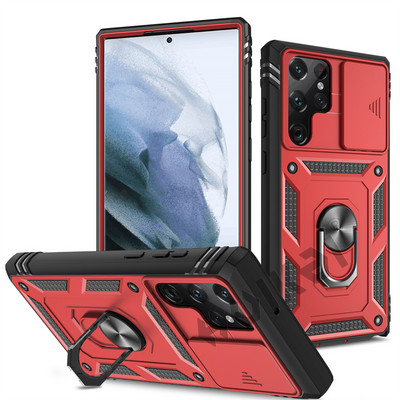 Калъф за Samsung S23 S22 S21 S20 FE Note 20 Ultra Plus A53 A33 A52S A52 A32 5G Heavy Duty с камера 360 градуса капак с стойка