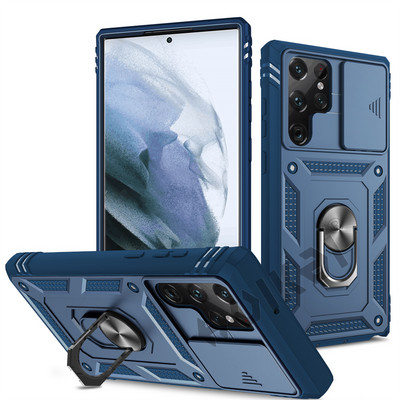 Калъф за Samsung S23 S22 S21 S20 FE Note 20 Ultra Plus A53 A33 A52S A52 A32 5G Heavy Duty с камера 360 градуса капак с стойка