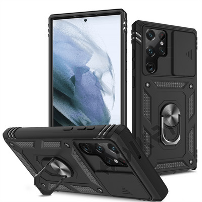 Калъф за Samsung S23 S22 S21 S20 FE Note 20 Ultra Plus A53 A33 A52S A52 A32 5G Heavy Duty с камера 360 градуса капак с стойка
