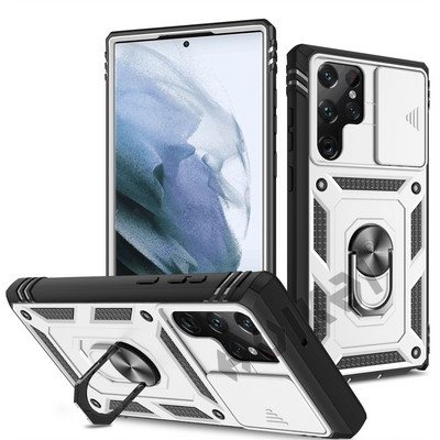 Калъф за Samsung S23 S22 S21 S20 FE Note 20 Ultra Plus A53 A33 A52S A52 A32 5G Heavy Duty с камера 360 градуса капак с стойка