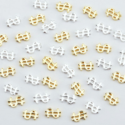 20PCS $ Dollar Money Znak Metalni ukrasi za nokte Punk Legure Dollars 3D privjesci za nokte DIY Tip Stick Dodaci $Y1-3