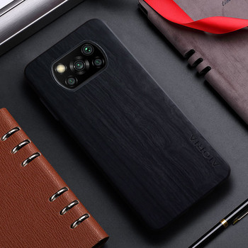 Калъф за Xiaomi Poco X3 NFC Pro X3 GT funda шарка от бамбуково дърво Кожен заден капак за xiaomi poco x3 pro x3 nfc x3 gt case capa