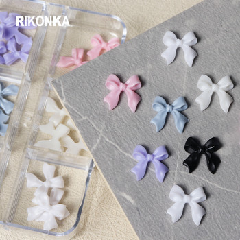 30Pcs 3D панделки Комплект части за маникюр Желе Цветни бели черни бонбонени цветове Лято Направи си сам Korea Charms Декорации за нокти
