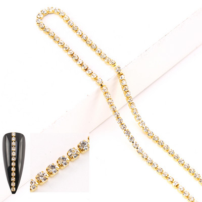 1,5 mm/2 mm küünekunstist kivikett 3D küüneehted Teemantküünte ehted, võlu maniküür DIY dekoratsioonitarvikud