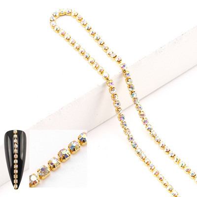 1,5 mm/2 mm küünekunstist kivikett 3D küüneehted Teemantküünte ehted, võlu maniküür DIY dekoratsioonitarvikud