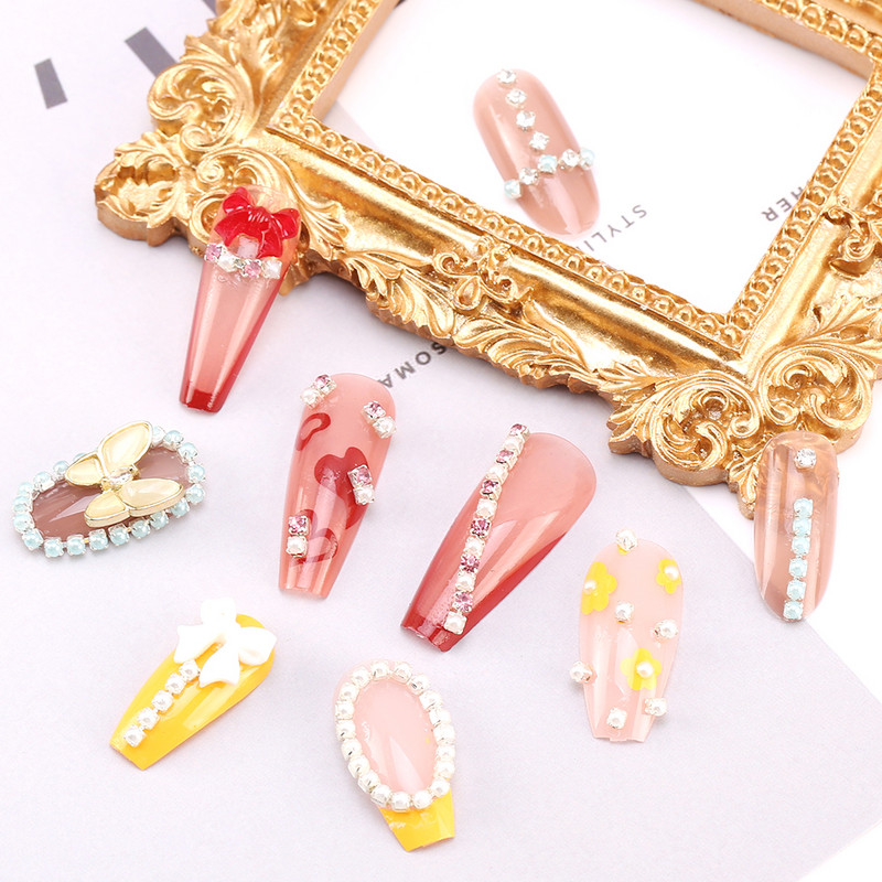 1,5 mm/2 mm küünekunstist kivikett 3D küüneehted Teemantküünte ehted, võlu maniküür DIY dekoratsioonitarvikud