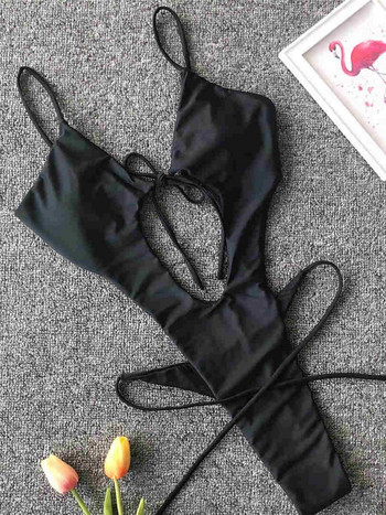 ΝΕΟ Περιτύλιγμα Γυναικεία μαγιό High Cut Thong One Piece Μαγιό Γυναικείο Bather Σέξι μαγιό Μαγιό Lady Monokini V1291