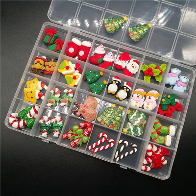 Nail Art Ακρυλικά Λουλούδια Γούρια Κράμα Love Nail Rhinestone Cartoon Αφαιρούμενα fuzz Χριστουγεννιάτικα διακοσμητικά DIY Αξεσουάρ μανικιούρ