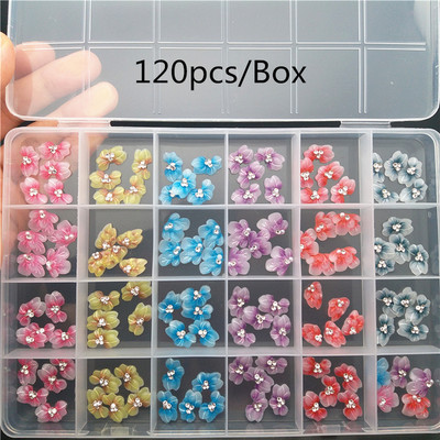 Nail Art Ακρυλικά Λουλούδια Γούρια Κράμα Love Nail Rhinestone Cartoon Αφαιρούμενα fuzz Χριστουγεννιάτικα διακοσμητικά DIY Αξεσουάρ μανικιούρ