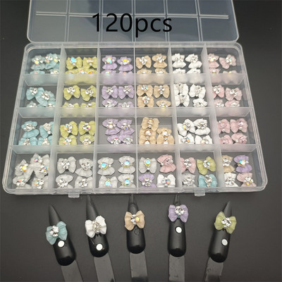 Nail Art Ακρυλικά Λουλούδια Γούρια Κράμα Love Nail Rhinestone Cartoon Αφαιρούμενα fuzz Χριστουγεννιάτικα διακοσμητικά DIY Αξεσουάρ μανικιούρ