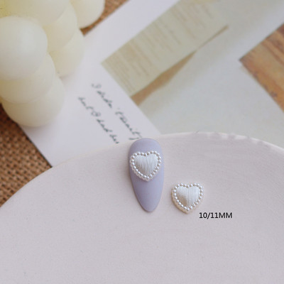 10db Pearl White Nail Resin Charms Barokk Virginal White Csokornyakkendő/Butterfly/Shell Nyári körömdíszítés Barkácsolás Köröm kellékek 11MM