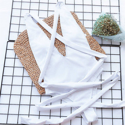 Seksi Wrap Around Bandage Ženski kupaći kostim Jednodijelni kupaći kostim Ženski kupaći kupaći kostim s dubokim V izrezom Monokini bez leđa V1639R