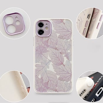 Удароустойчив калъф за телефон Vintage Leaves за iPhone 11 Pro Max X XR XS Max 7 8 Plus 13 Pro 12 Мек TPU заден капак Coque Funda Подарък