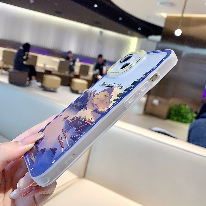 Vintage Landscape Oil Painting θήκη τηλεφώνου για iPhone 13 12 11 Pro Max X XR XS Max 7 8 Plus Μαλακό πίσω κάλυμμα