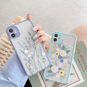 Luxus 3D Relief Flower tok iPhone 12 Mini 11 Pro Max X XR XS Max 7 8 Plus puha lökhárító átlátszó matt PC hátlaphoz