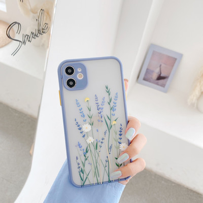 Luxus 3D Relief Flower tok iPhone 12 Mini 11 Pro Max X XR XS Max 7 8 Plus puha lökhárító átlátszó matt PC hátlaphoz