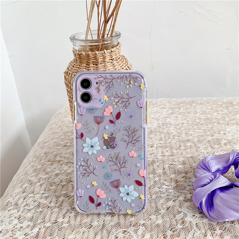 Luxus 3D Relief Flower tok iPhone 12 Mini 11 Pro Max X XR XS Max 7 8 Plus puha lökhárító átlátszó matt PC hátlaphoz