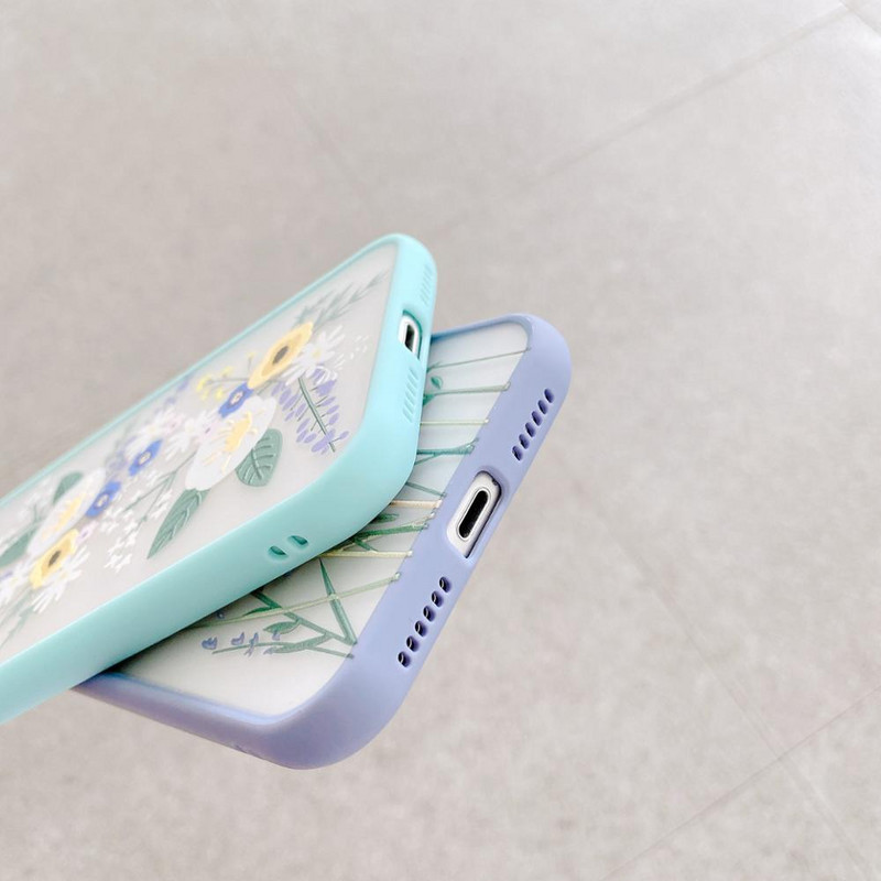 Luxus 3D Relief Flower tok iPhone 12 Mini 11 Pro Max X XR XS Max 7 8 Plus puha lökhárító átlátszó matt PC hátlaphoz