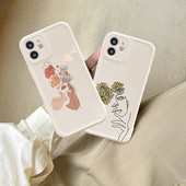 Θήκη τηλεφώνου Abstract Art Line Figure για iPhone 12 13 Pro Max 11 Pro Max X 7 8 Plus XR XS Max Μαλακό πίσω κάλυμμα σιλικόνης