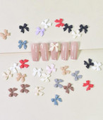 50db Nail Art 3D Bows Kawaii Butterfly Bow-knot Nail Art Stud Strassz kristály, 3D Bow-knot Aurora Colorful Nail Charms ,i88
