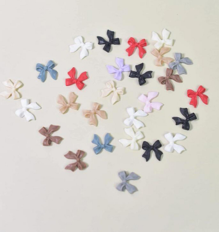 50db Nail Art 3D Bows Kawaii Butterfly Bow-knot Nail Art Stud Strassz kristály, 3D Bow-knot Aurora Colorful Nail Charms ,i88