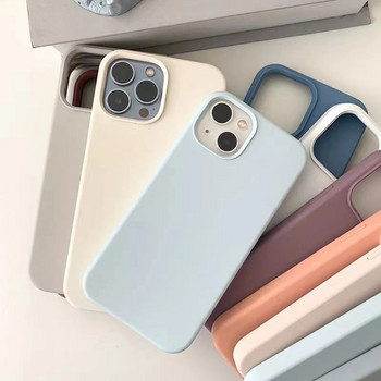 Оригинален течен официален силиконов калъф за iphone 14 Pro Max 12 Mini Case за iPhone 13 Mini 11 Pro Max X XR XS 360 пълно покритие