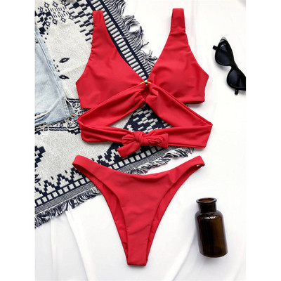 8 szín szexi nyakkendőfesték bikini női fürdőruha Női fürdőruha Kétrészes bikini szett Párnázott fürdőruha Swim Lady V2271P