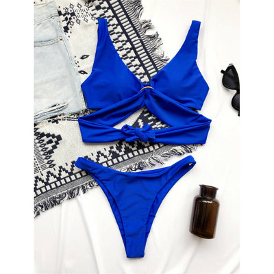 8 szín szexi nyakkendőfesték bikini női fürdőruha Női fürdőruha Kétrészes bikini szett Párnázott fürdőruha Swim Lady V2271P