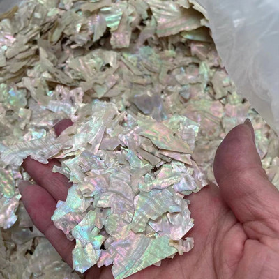 20g/csomag Körömdíszítési Kiegészítők Természetes Abalone Shell Design Art Díszek Szabálytalan holografikus köröm csillám szeletek 3D matricák