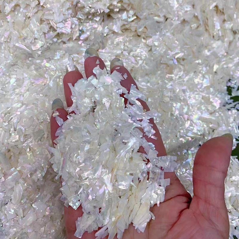 20g/csomag Körömdíszítési Kiegészítők Természetes Abalone Shell Design Art Díszek Szabálytalan holografikus köröm csillám szeletek 3D matricák